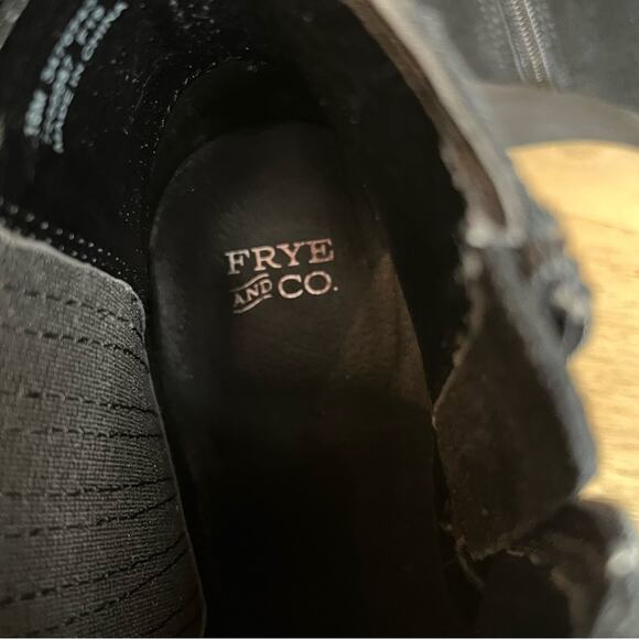 Frye & Co. Kaye Suede Chelsea Boot Pointed Toe Western Wedge Women’s Size 10 - Picture 10 of 11